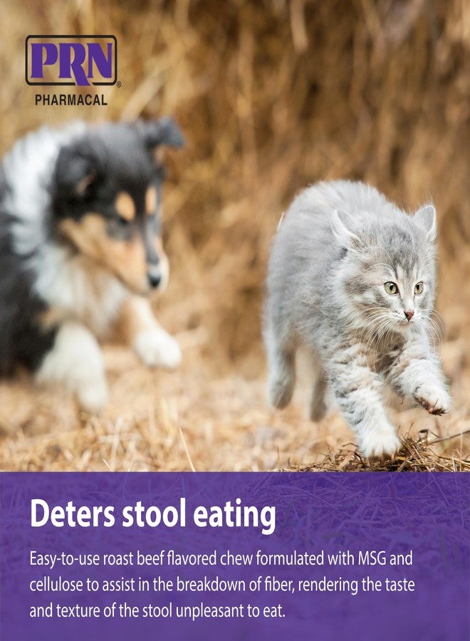 PRN Pharmacal CoproBan Anti-Coprophagia Soft Chews, Roast Beef Flavor - Coprophagia Stool Eating Deterrent Chewable Tablets for Dogs & Cats - Prevent Dog from Eating Poop - 40-Count - Image 5